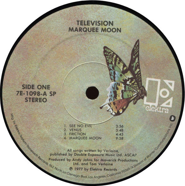 Television : Marquee Moon (LP, Album, SP )