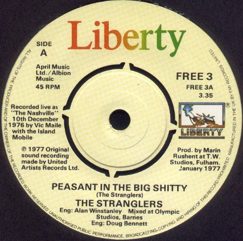 The Stranglers : Peasant In The Big Shitty / Choosey Susie (7", RE)