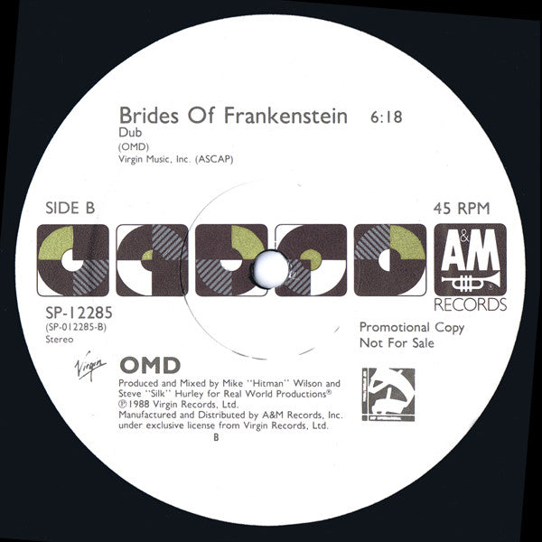 Orchestral Manoeuvres In The Dark : Brides Of Frankenstein (12", Single, Promo)