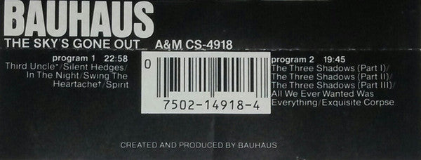 Bauhaus : The Sky's Gone Out (Cass, Album)