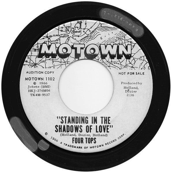 Four Tops : Standing In The Shadows Of Love (7", Single, Mono, Promo, Roc)