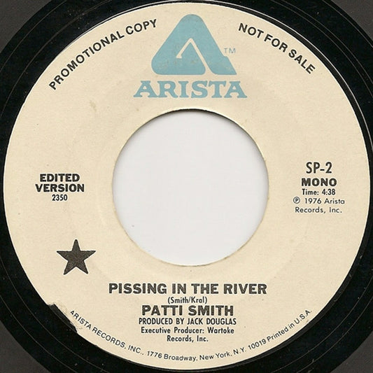 Patti Smith : Pissing In The River (7", Mono, Promo)