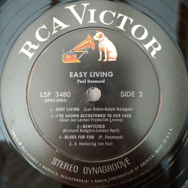 Paul Desmond : Easy Living (LP, Album)