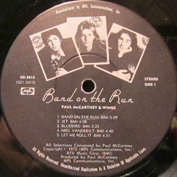 Paul McCartney & Wings* : Band On The Run (LP, Album, RE, Win)