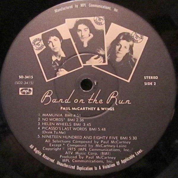 Paul McCartney & Wings* : Band On The Run (LP, Album, RE, Win)