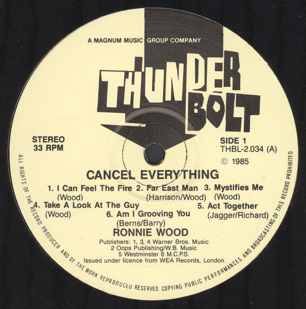 Ron Wood : Cancel Everything (LP, Album, RE)