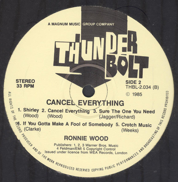 Ron Wood : Cancel Everything (LP, Album, RE)