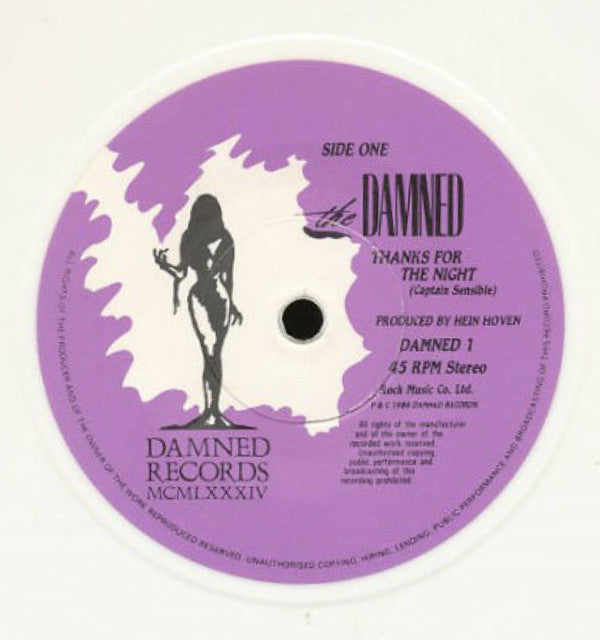 The Damned : Thanks For The Night (7", Ltd, Whi)