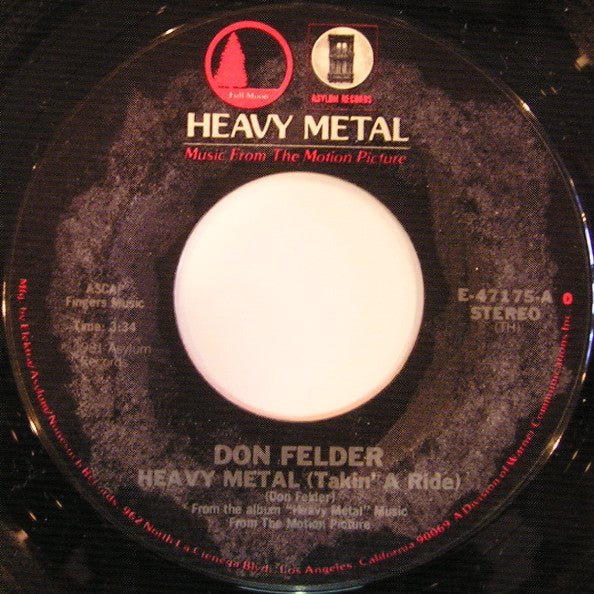 Don Felder : Heavy Metal (Takin' A Ride) / All Of You (7", Single, Styrene, Ter)