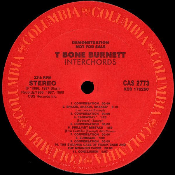 T-Bone Burnett : Interchords (LP, Promo, Smplr)