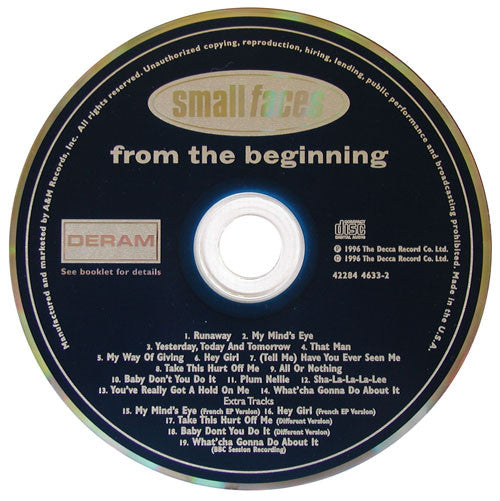 Small Faces : From The Beginning (CD, Comp, RE, RM)