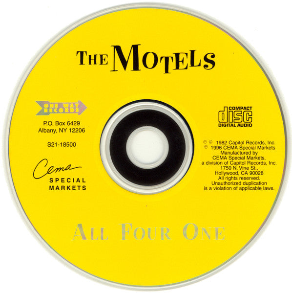 The Motels : All Four One (CD, Album, RE)