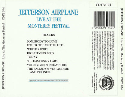 Jefferson Airplane : Live At The Monterey Festival (CD, Album)