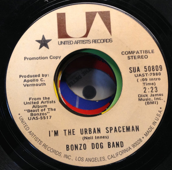 Bonzo Dog Doo-Dah Band : I'm The Urban Spaceman (7", Promo, RE)