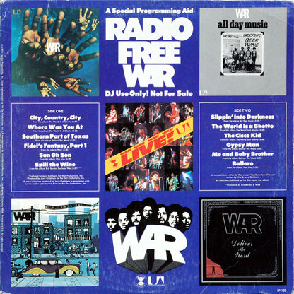 War : Radio Free War (LP, Comp, Promo, Blu)