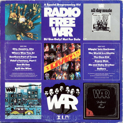 War : Radio Free War (LP, Comp, Promo, Blu)