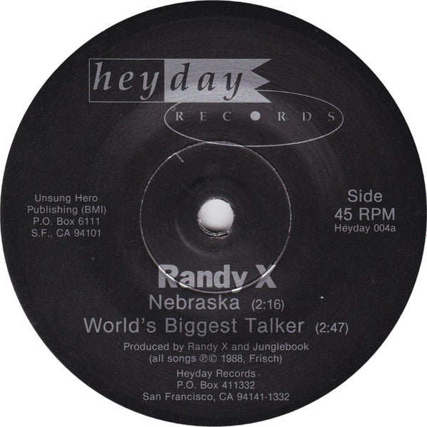 Randy X : The World's Biggest Talker (7", Cle)