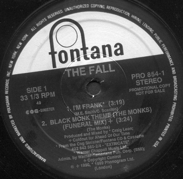 The Fall : I'm Frank (12", Promo)