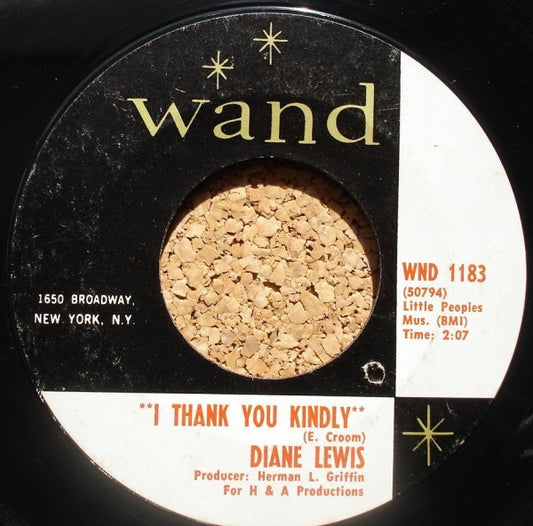 Diane Lewis : I Thank You Kindly / Please Let Me Help You (7", Single, Styrene, Ter)