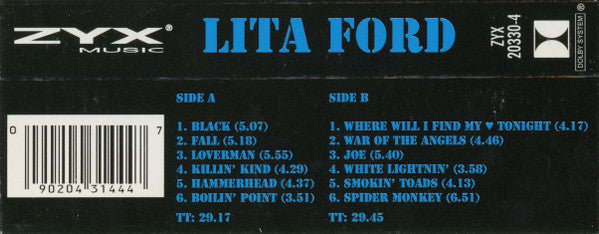 Lita Ford : Black (Cass, Album, Dol)