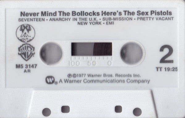 Sex Pistols : Never Mind The Bollocks Here's The Sex Pistols (Cass, Album, RE, AR)