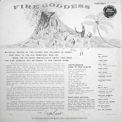 Webley Edwards with Al Kealoha Perry : Hawaii Calls: Fire Goddess (LP, Album)