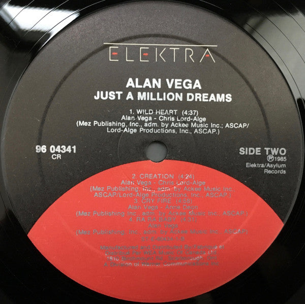 Alan Vega : Just A Million Dreams (LP, Album)