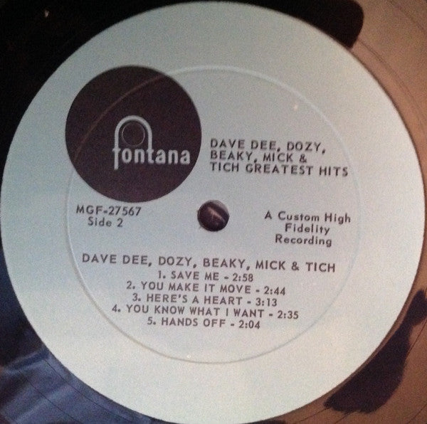 Dave Dee, Dozy, Beaky, Mick & Tich : Greatest Hits (LP, Comp, Mono)