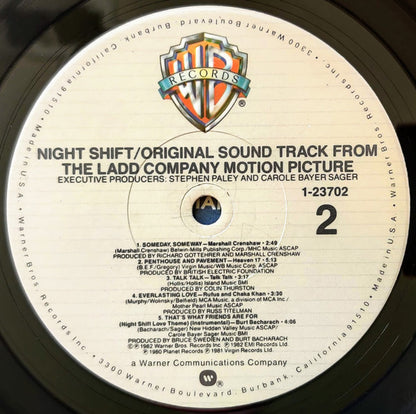 Various : Night Shift - Original Sound Track From The Ladd Company Motion Picture (LP, Comp, Cap)