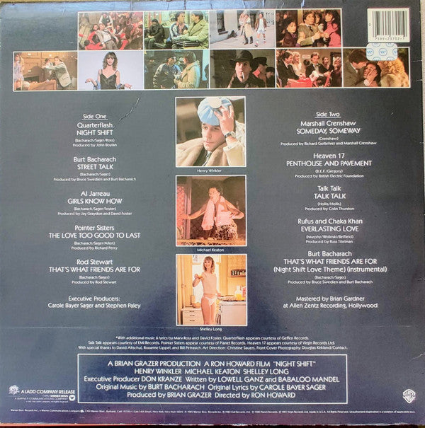 Various : Night Shift - Original Sound Track From The Ladd Company Motion Picture (LP, Comp, Cap)