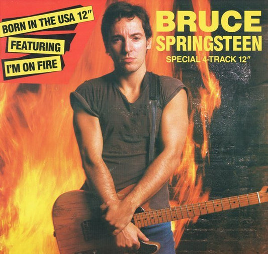 Bruce Springsteen : I'm On Fire / Born In The USA (12", Single, Red)