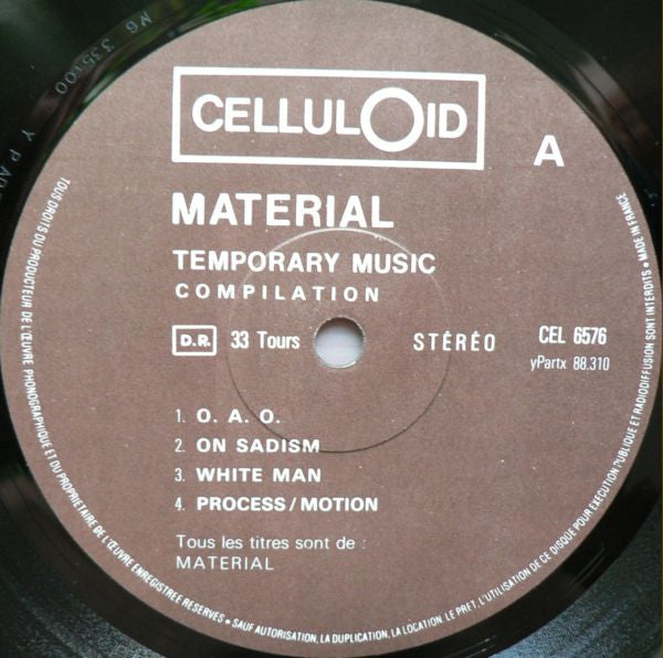 Material : Temporary Music Compilation (LP, Comp)