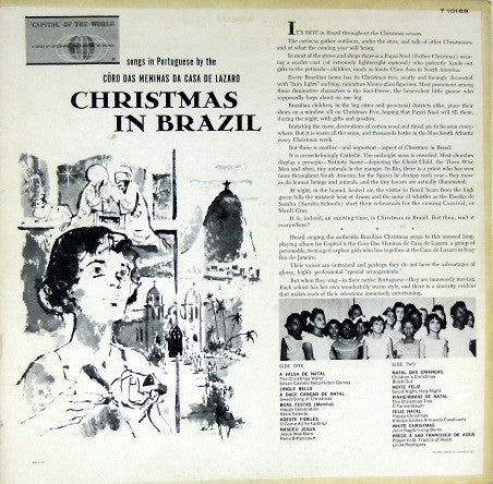 Coro Das Meninas Da Casa De Lazaro : Christmas In Brazil (LP, Album, Mono)