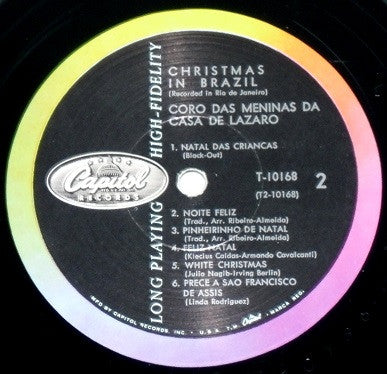 Coro Das Meninas Da Casa De Lazaro : Christmas In Brazil (LP, Album, Mono)