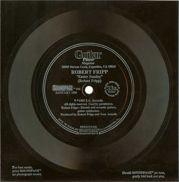 Robert Fripp / Allan Holdsworth : Easter Sunday / Non Brewed Condiment (Flexi, 7", Shape, Squ)