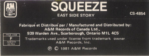 Squeeze (2) : East Side Story (Cass, Album, Dol)