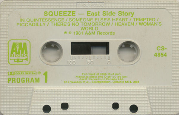 Squeeze (2) : East Side Story (Cass, Album, Dol)