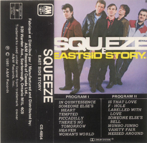 Squeeze (2) : East Side Story (Cass, Album, Dol)