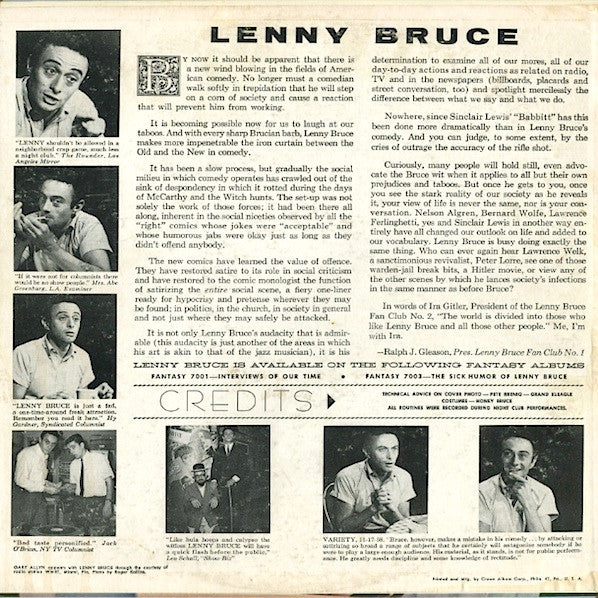 Lenny Bruce : I Am Not A Nut, Elect Me! (LP, Album, Mar)