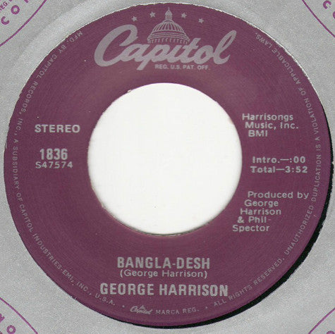 George Harrison : Bangla-Desh (7", Single, RE)