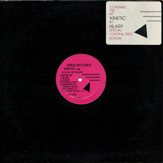 Hilary (3) : Kinetic (12", Single, Ltd, Cle)