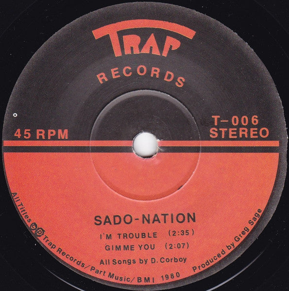 Sado-Nation : Sado-Nation (7", EP, RE, Unofficial)