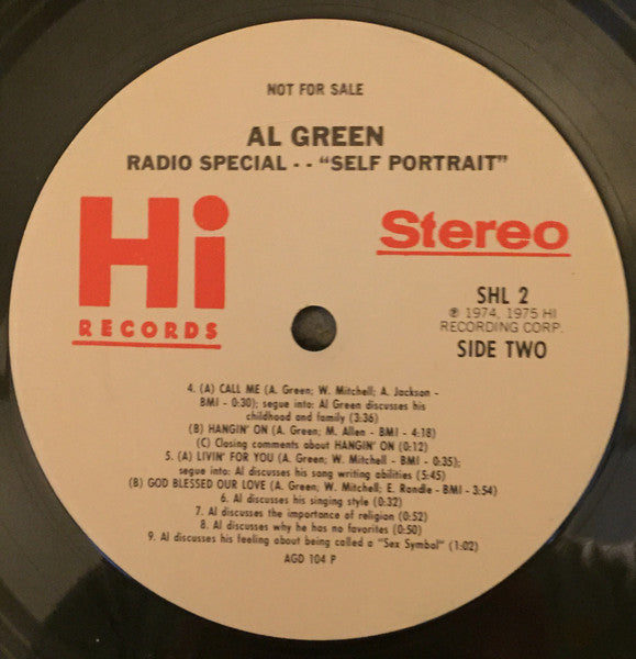 Al Green : Al Green Radio Special - Self Portrait (LP, Promo, Rad)