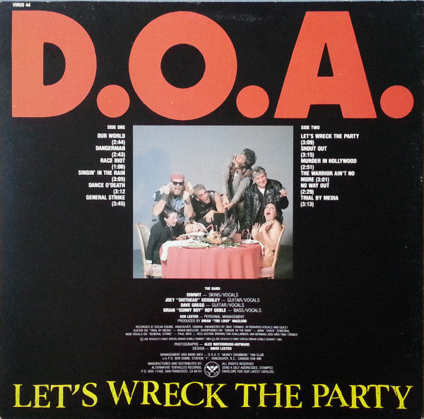 D.O.A. (2) : Let's Wreck The Party (LP, Album)