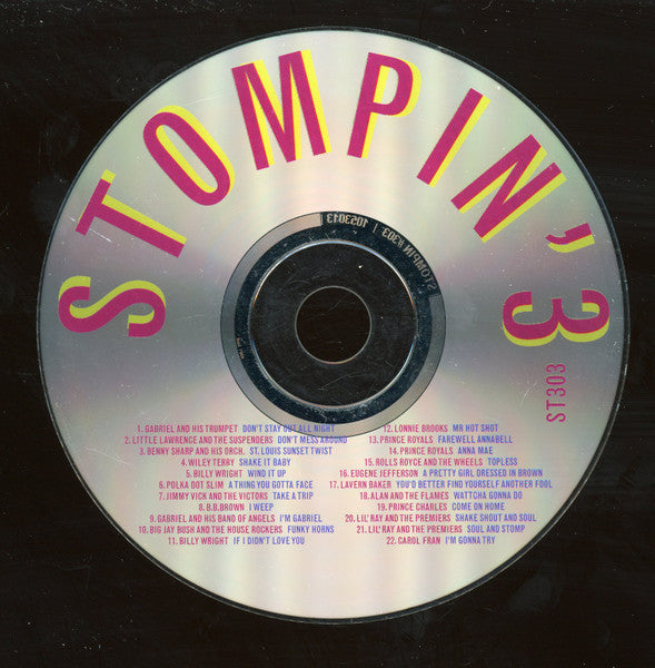 Various : Stompin' 3 - 22 Crazed Rhythm 'N' Blues Pounders! (CD, Album, Comp)