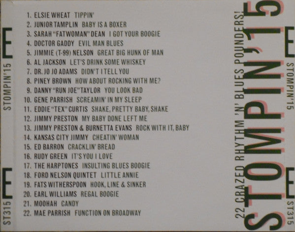 Various : Stompin' 15 - 22 Crazed Rhythm 'N' Blues Pounder! (CD, Album, Comp)