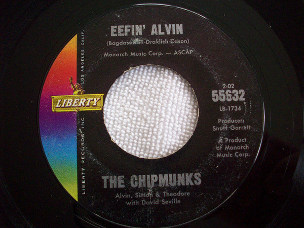 The Chipmunks : Eefin' Alvin / Flip Side (7", Single, Mono)