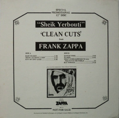 Frank Zappa : "Sheik Yerbouti" 'Clean Cuts' (12", Promo, Ter)