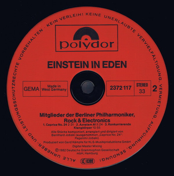 Einstein In Eden - Mitglieder Der Berliner Philharmoniker, Rock & Electronics, Bernhard Jobski