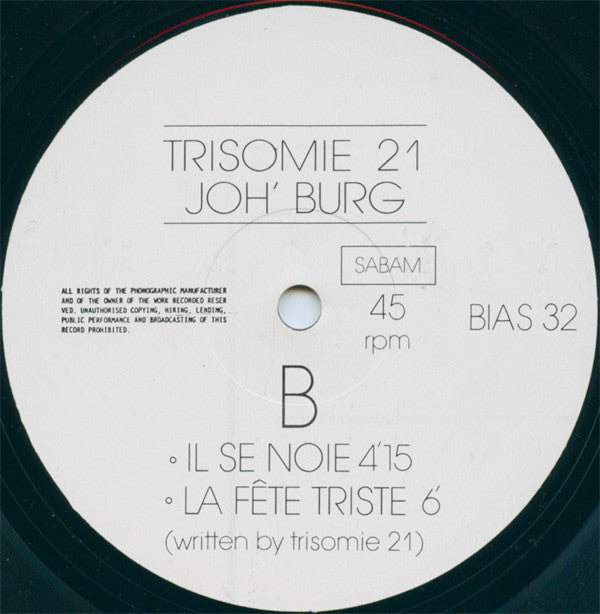 Joh' Burg And Two Other Songs - Trisomie 21